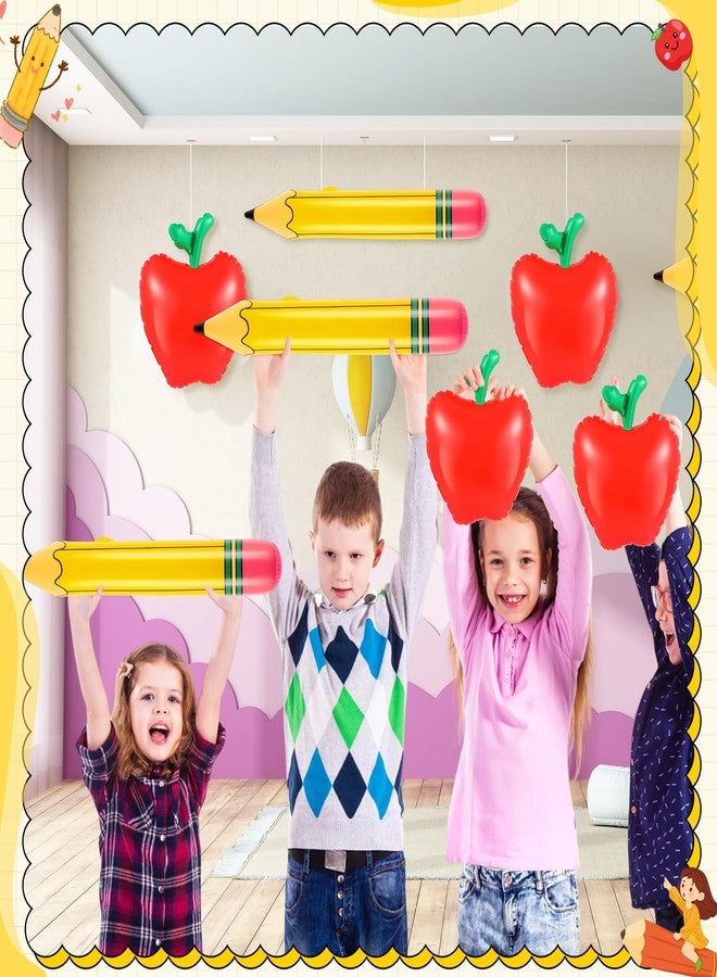 LaRandom 12 Pcs Giant Inflatable Pencils and Fruits Balloons Set Large Blow up Pencil Fruit Classroom Decoration for Back to School Classroom Garden Room Birthday Party Indoor Outdoor Decor - Image 5